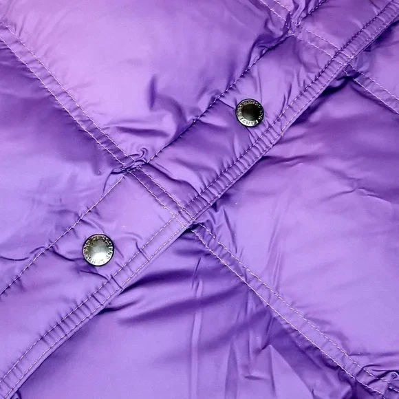 Lands’ End Women’s Goose Down Puffer Vest Purple Sz LARGE 14-16 - Picture 5 of 13